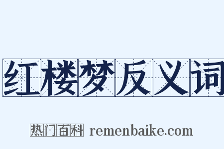 红楼梦反义词是什么意思的图片